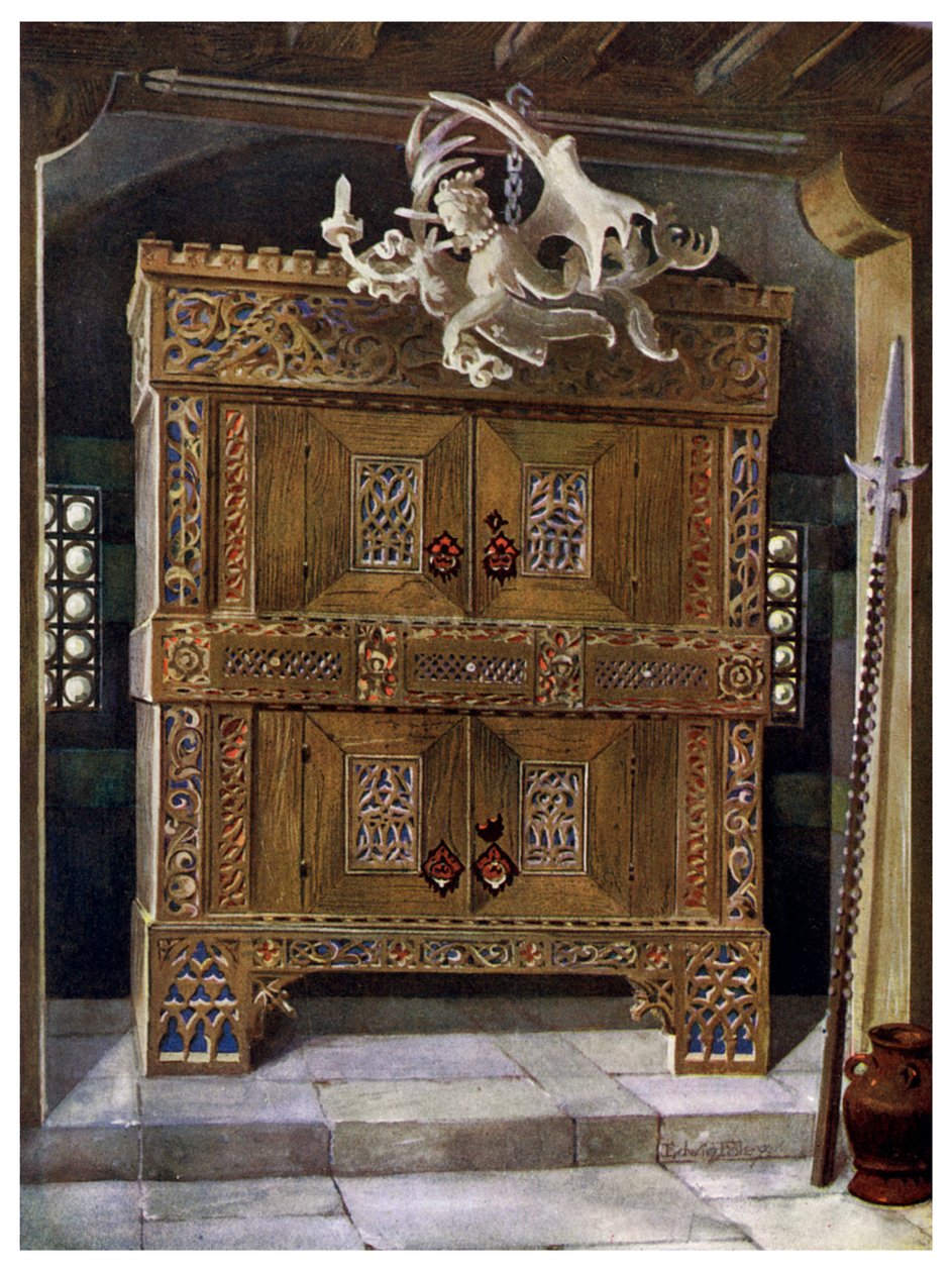 Gabinete gótico tardio, 1910. de Edwin Foley