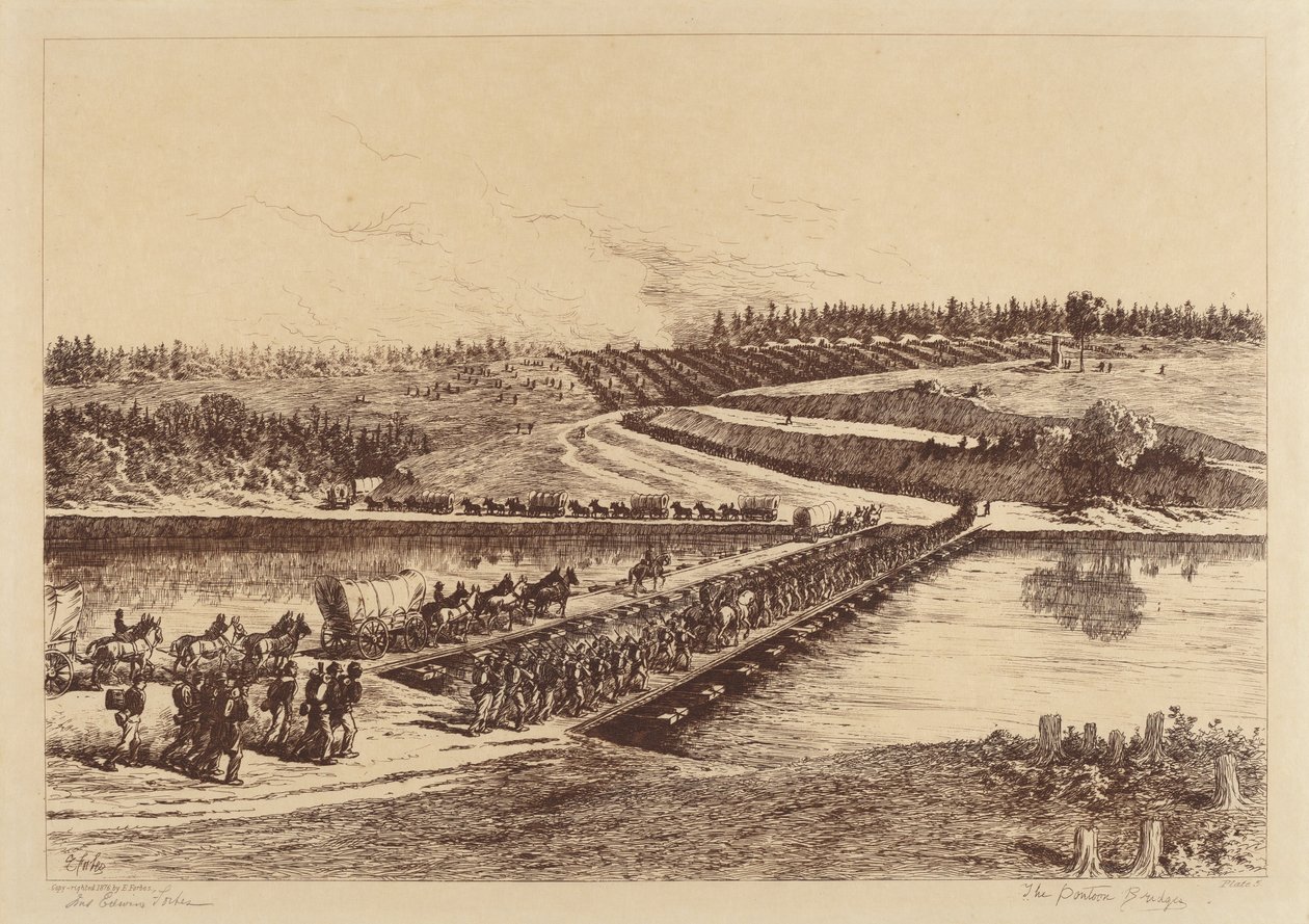 As pontes do pontão de Edwin Forbes