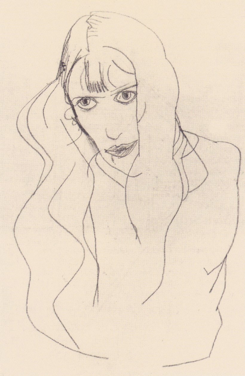 Mulher, retrato, wally de Egon Schiele