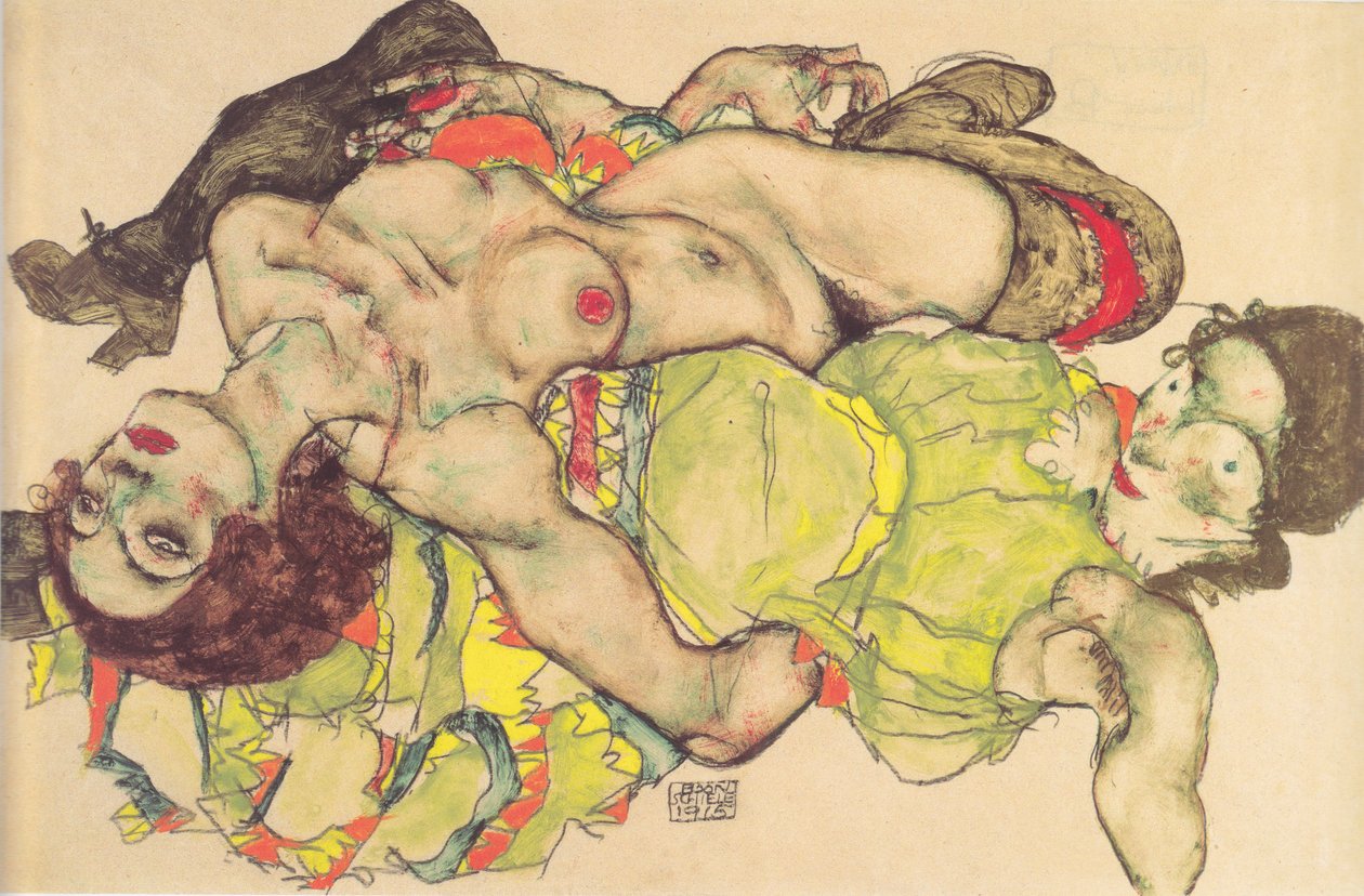Casal do amor de Egon Schiele