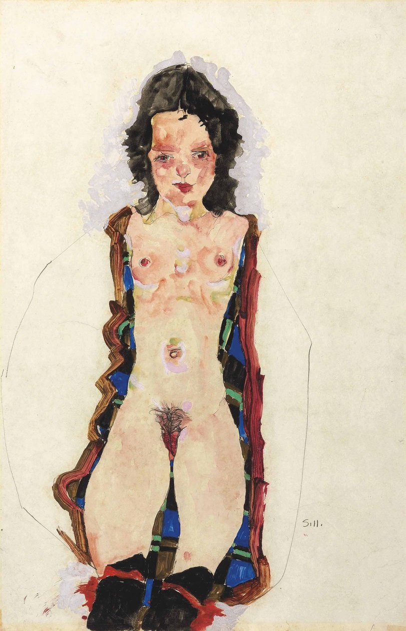 Agir com ligas vermelhas de Egon Schiele