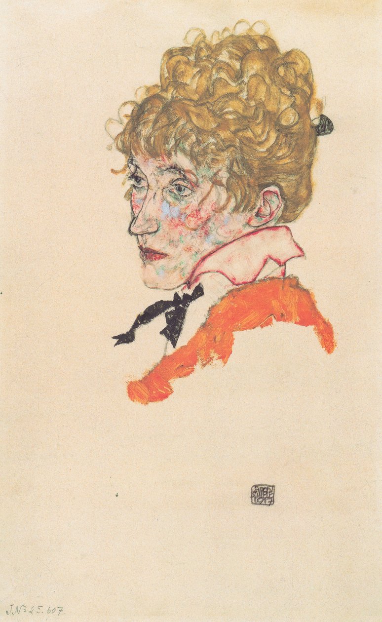 Retrato Edith Schiele de Egon Schiele