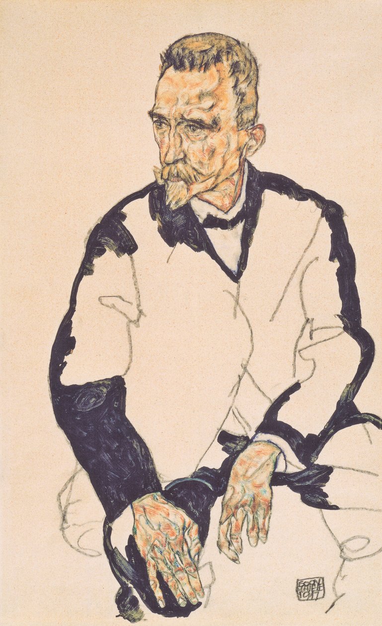 Retrato de Heinrich Benesch de Egon Schiele