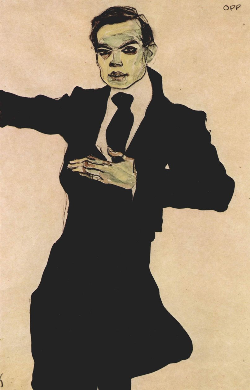 O pintor Max Oppenheimer de Egon Schiele