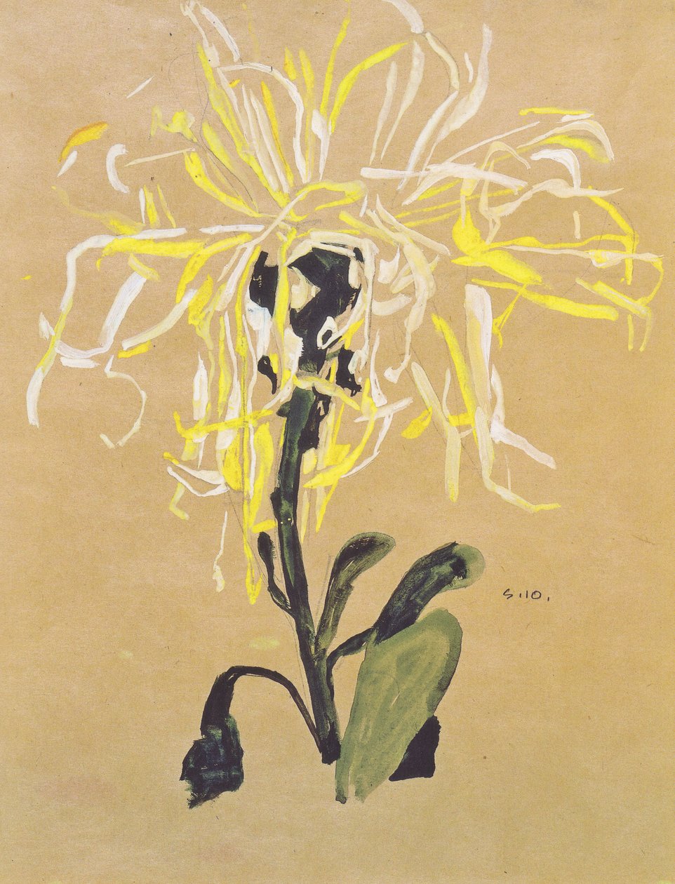 Crisântemo amarelo de Egon Schiele