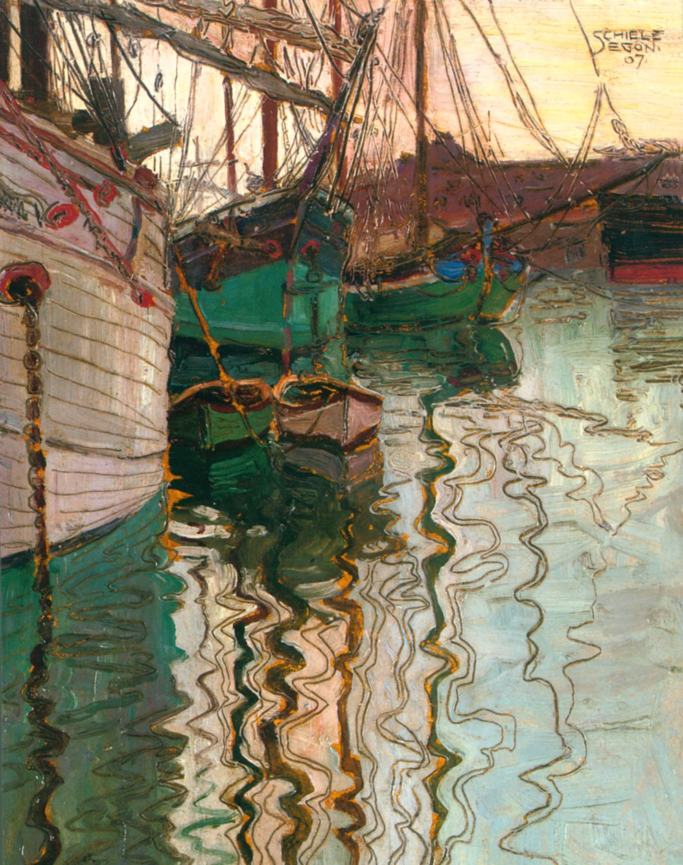 Porto de Trieste de Egon Schiele
