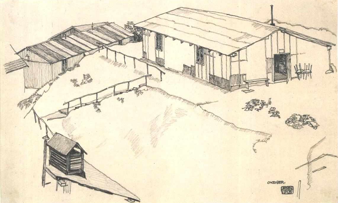 Casa com galpão de Egon Schiele