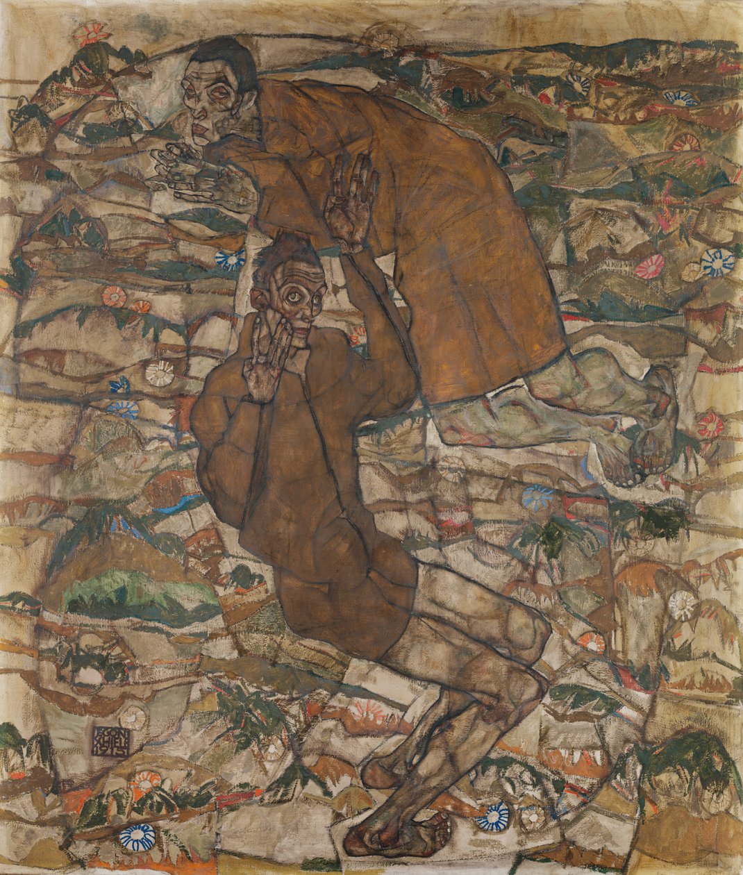 Levitação (The Blind II) de Egon Schiele