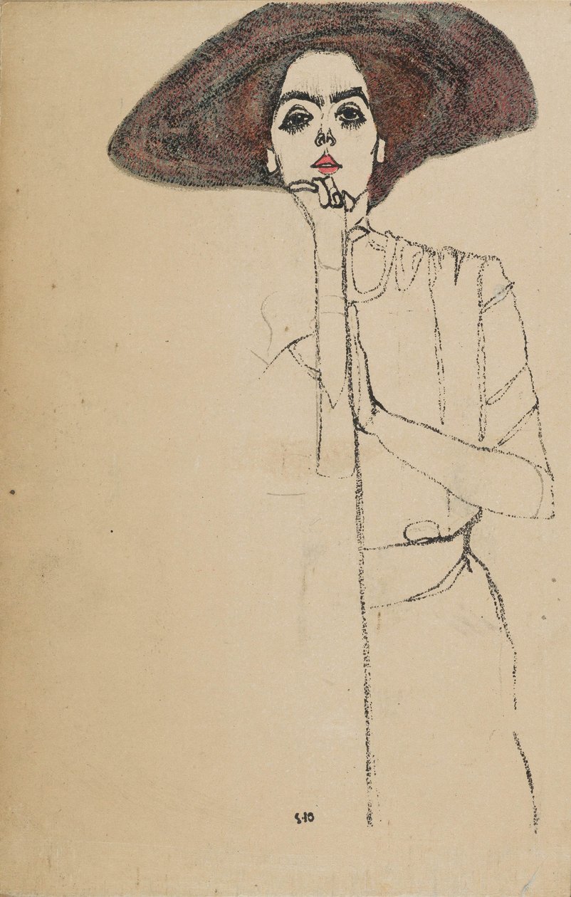 Retrato de uma mulher, 1910 de Egon Schiele