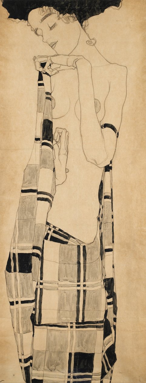Garota de pé de Egon Schiele