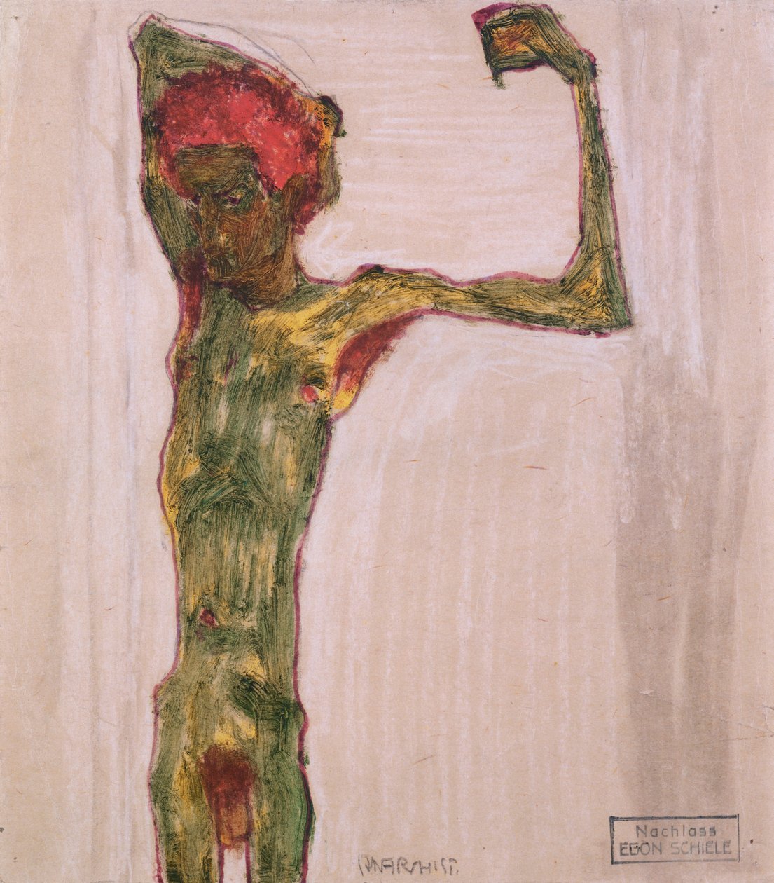 Anarquista, c.1909-10 de Egon Schiele