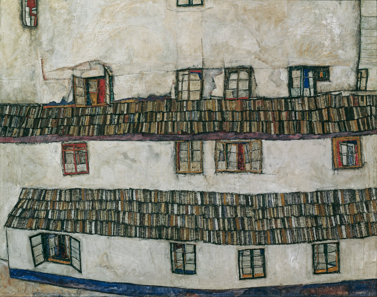 Parede da casa (janela) de Egon Schiele