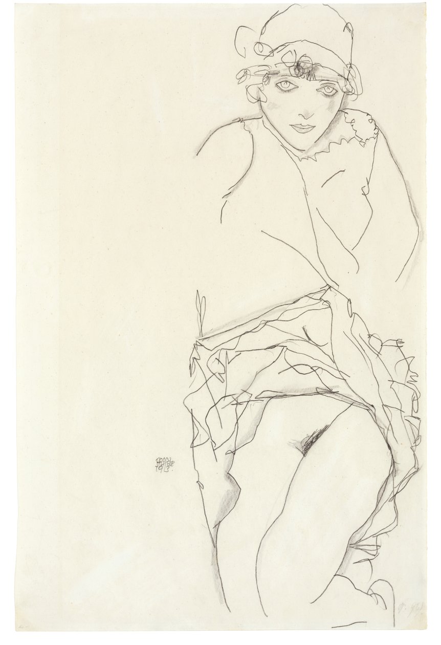 Retrato de uma mulher, 1913 de Egon Schiele