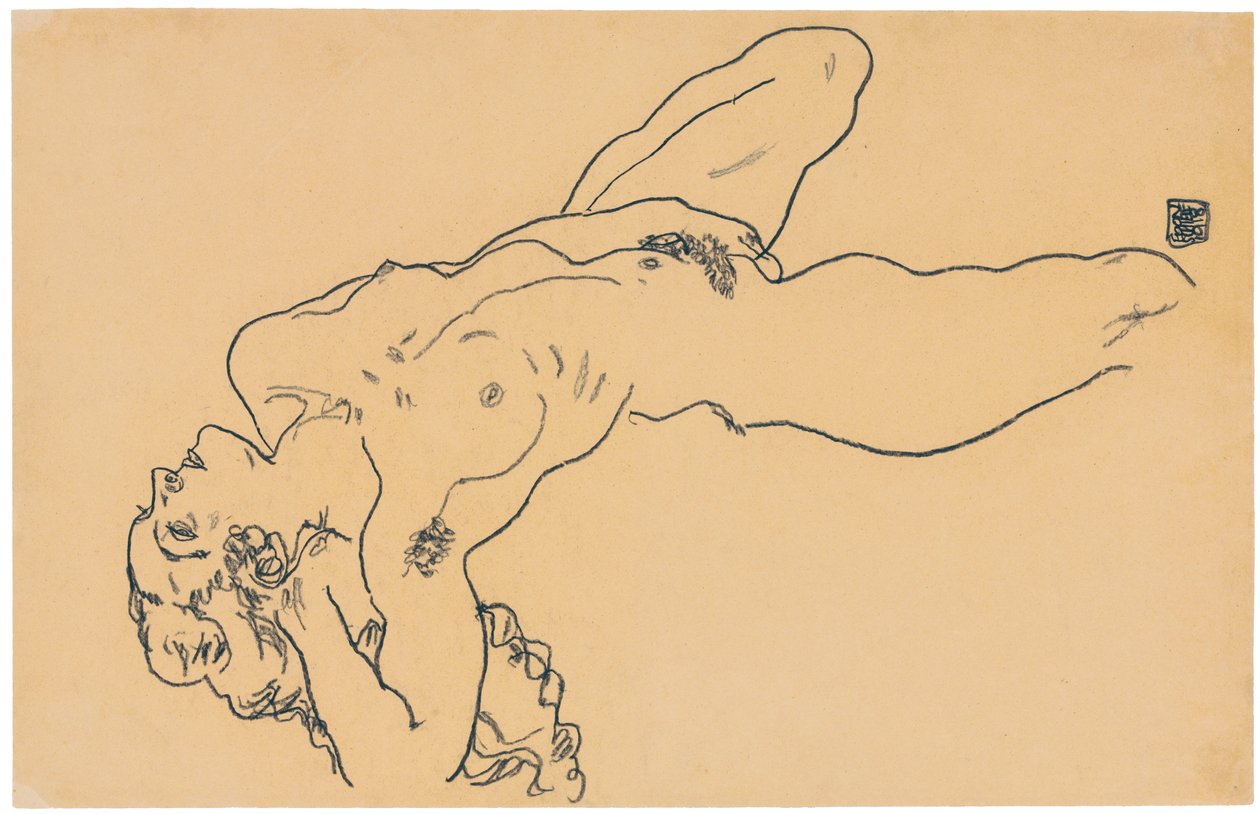 Nu reclinado, 1918 de Egon Schiele