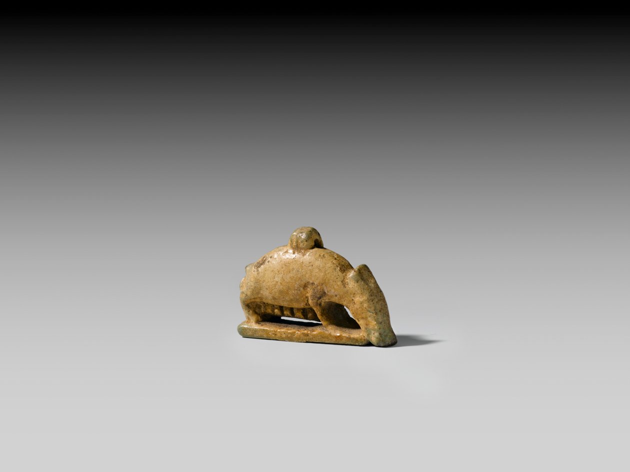 Amuleto de uma porca (faiança) de Egyptian