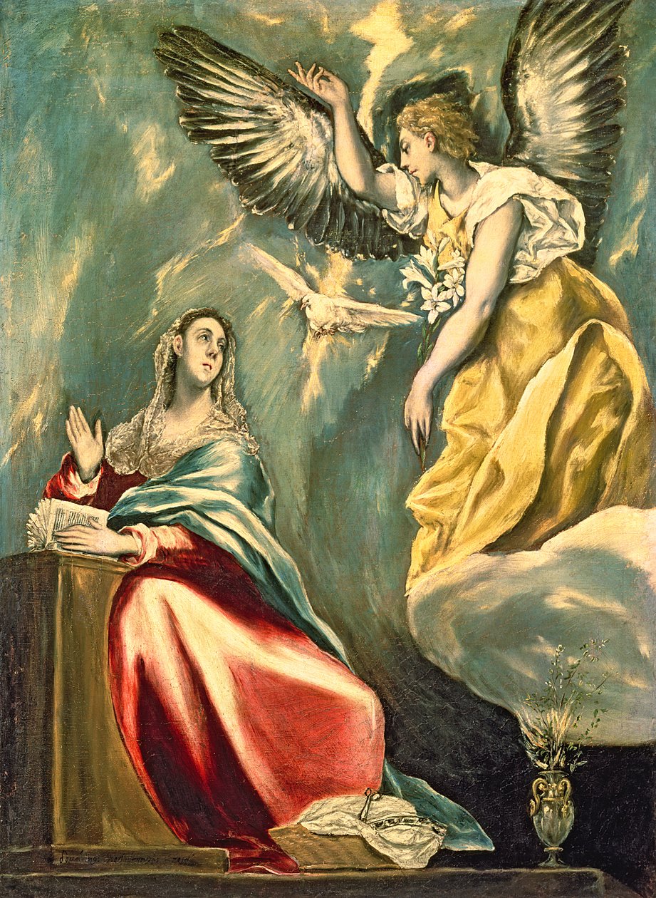 A Anunciação, c.1595-1600 de El Greco