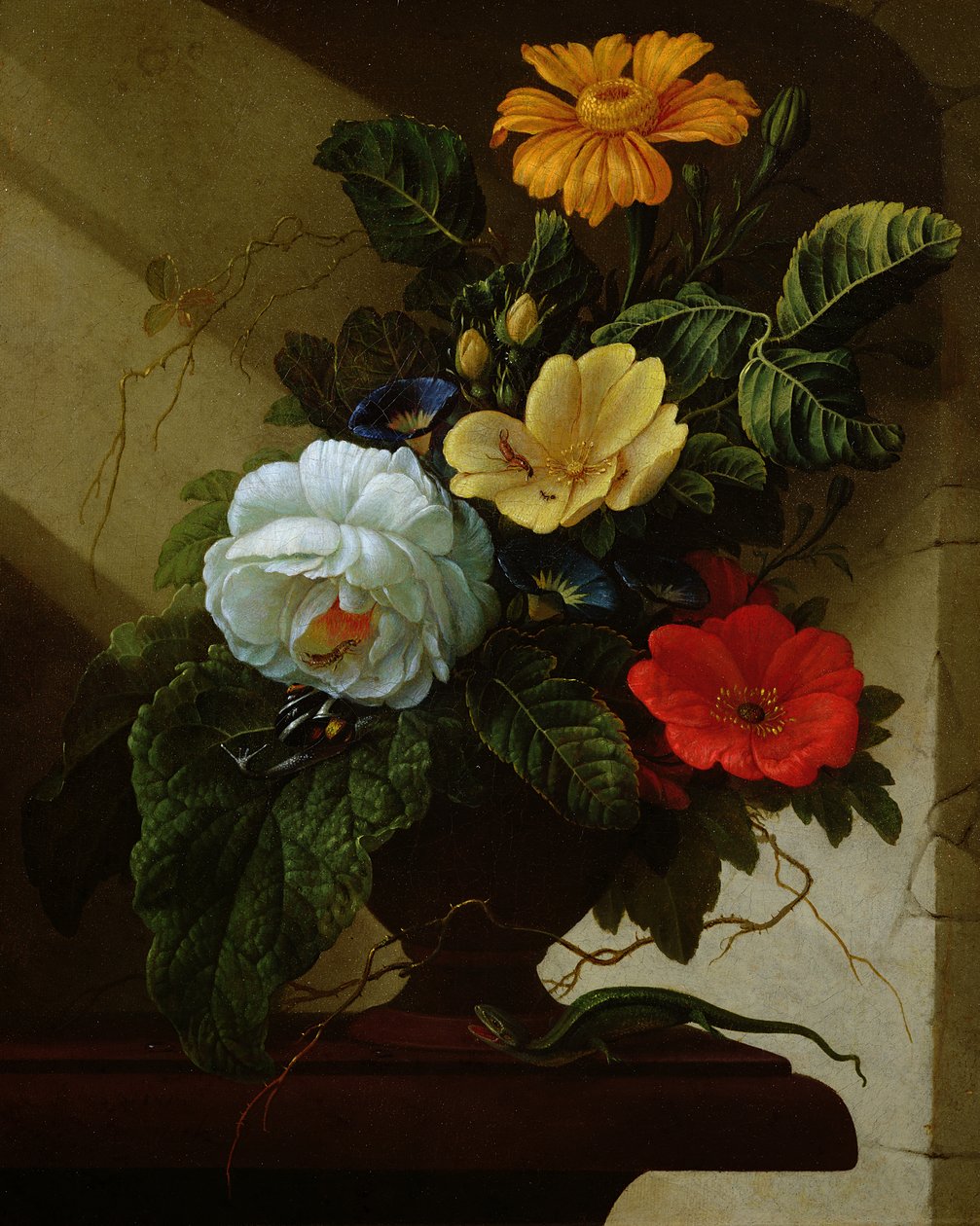 Ainda vida com flores de Elias van den Broeck