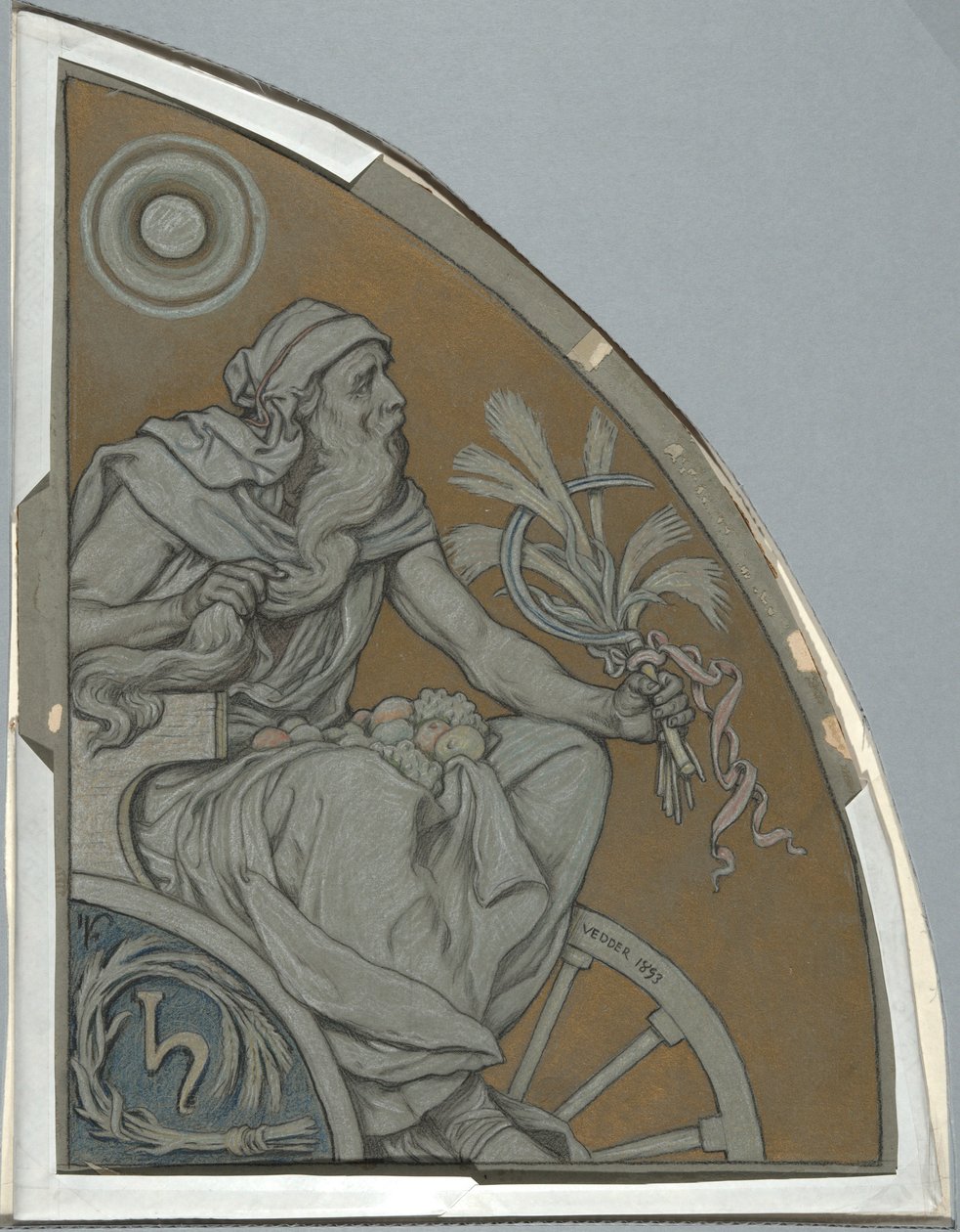 Desenho animado para Saturno de Elihu Vedder