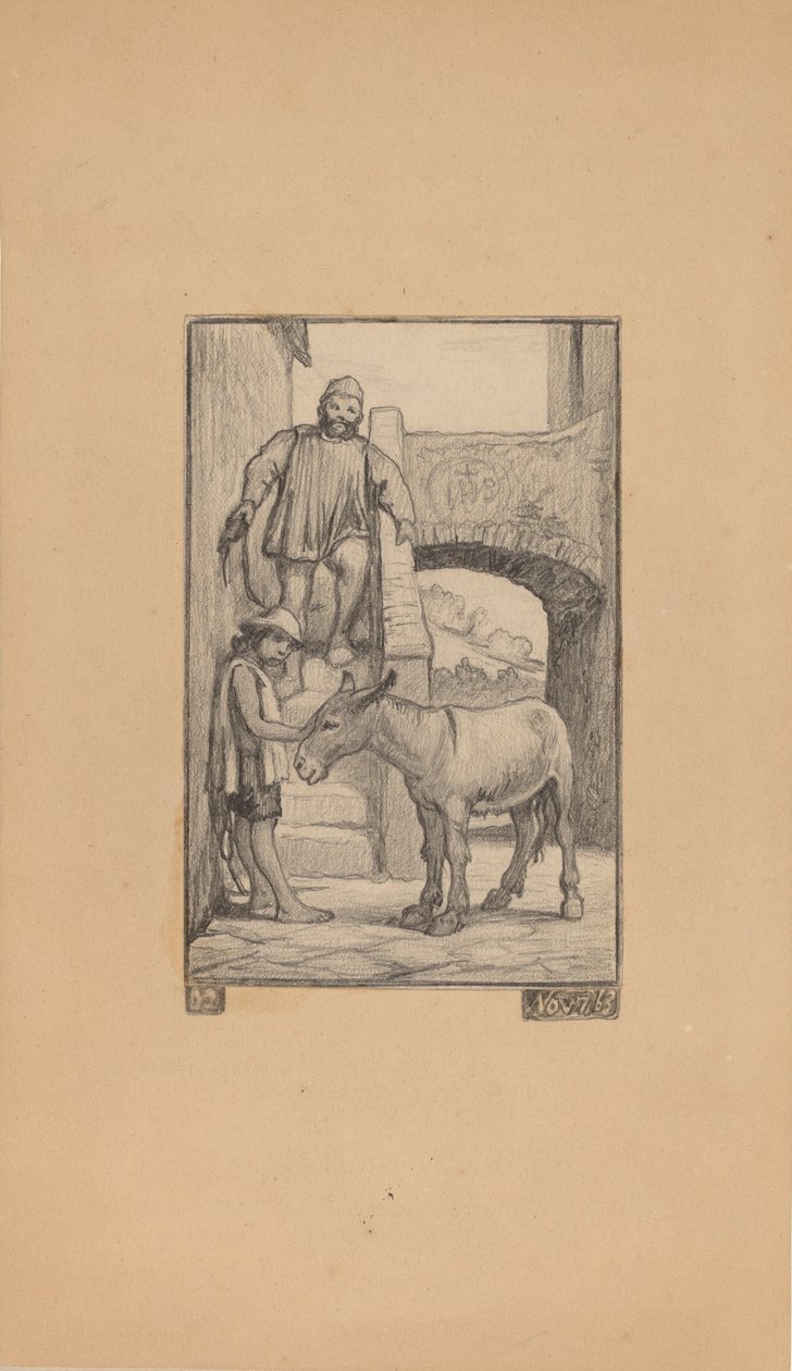 O Filho e o Burro, 1863. de Elihu Vedder