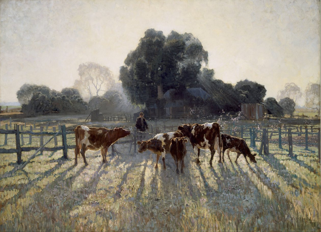 Geada da primavera de Elioth Gruner