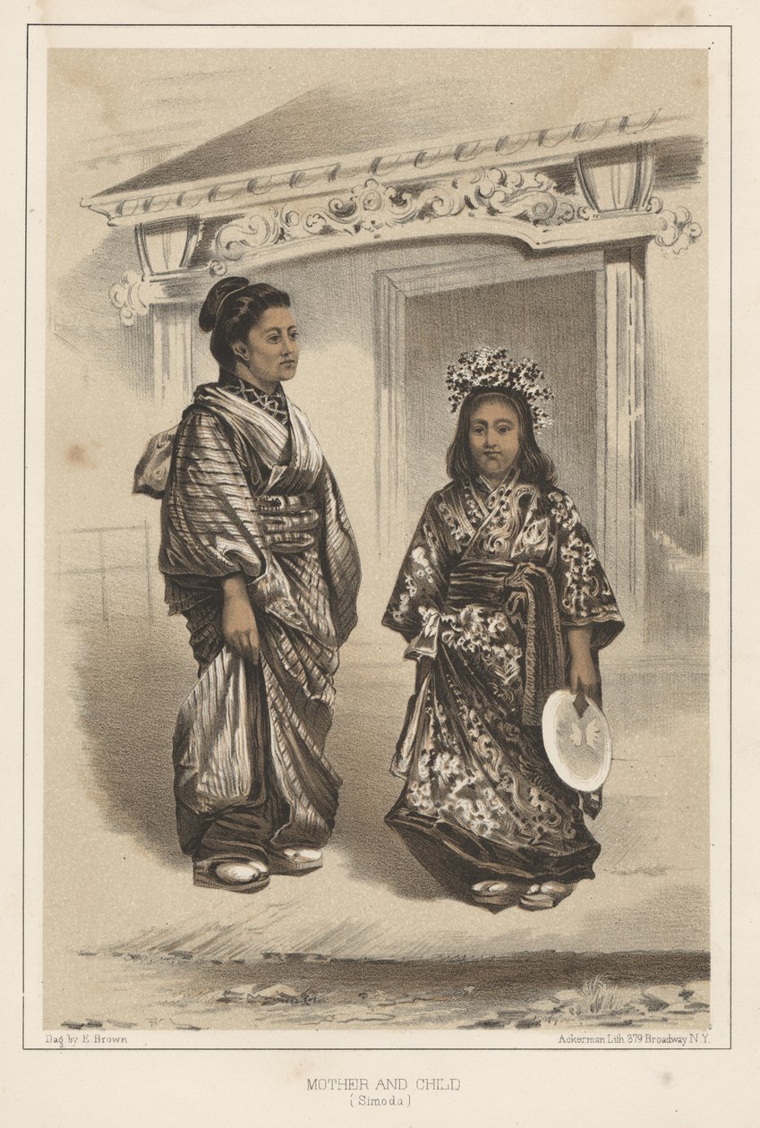 Mãe e Filho (Simoda), 1855 de Eliphalet Brown
