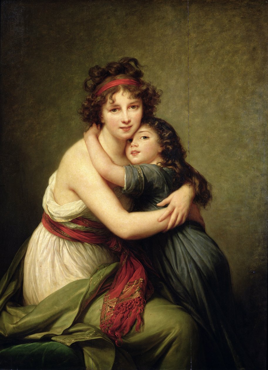 Madame Vigee-Lebrun e sua filha, Jeanne-Lucie-Louise (1780-1819) 1789 de Elisabeth Louise Vigee Lebrun