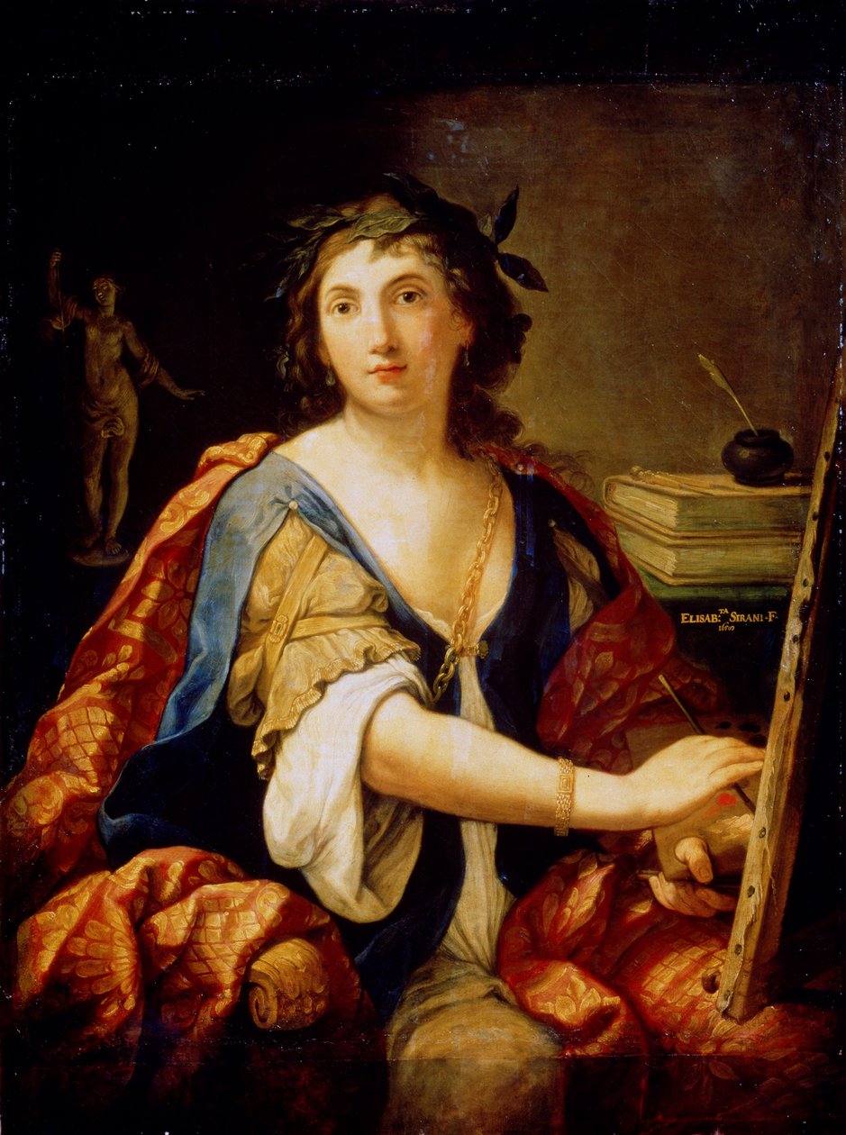 Alegoria da pintura auto-retrato, 1658 de Elisabetta Sirani