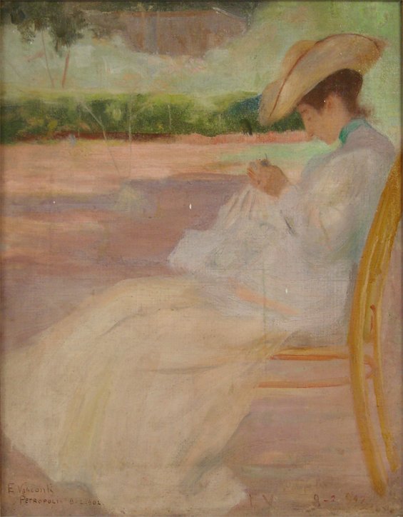 Mulher, parque, petropolis de Eliseu Visconti