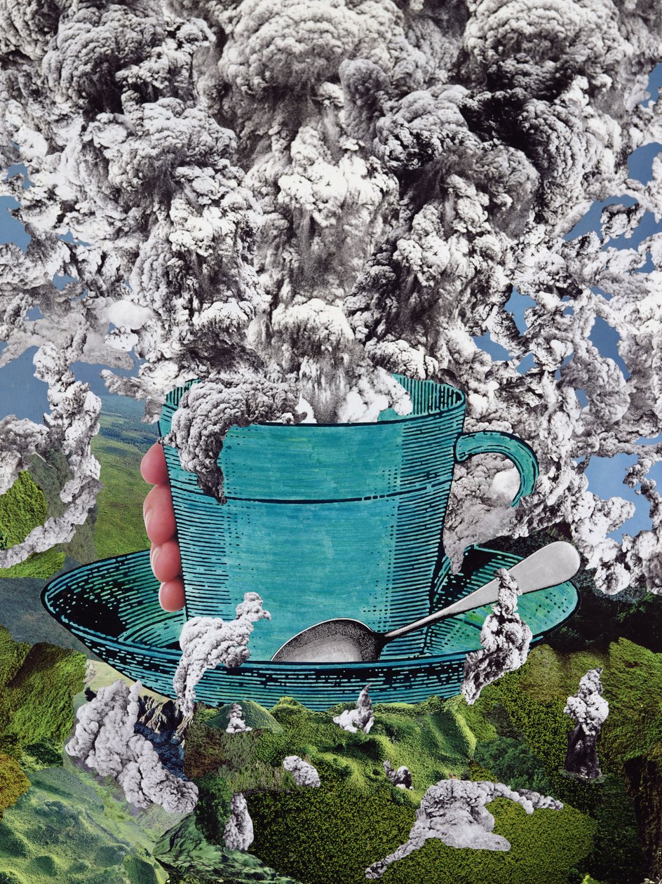 Café da Manhã, 1994 (colagem) de Ellen Golla