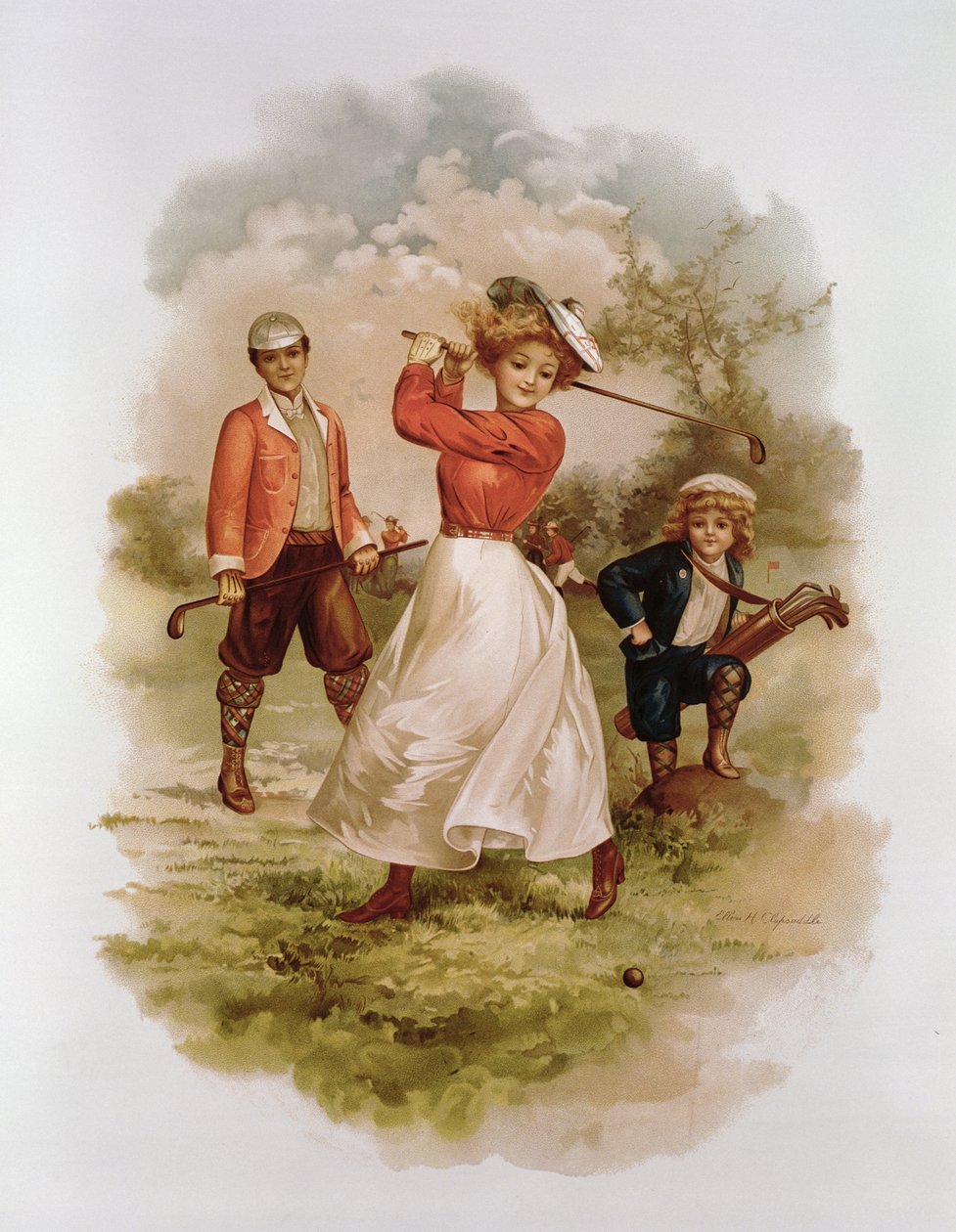 Golfe (cromolito) de Ellen Hattie Clapsaddle