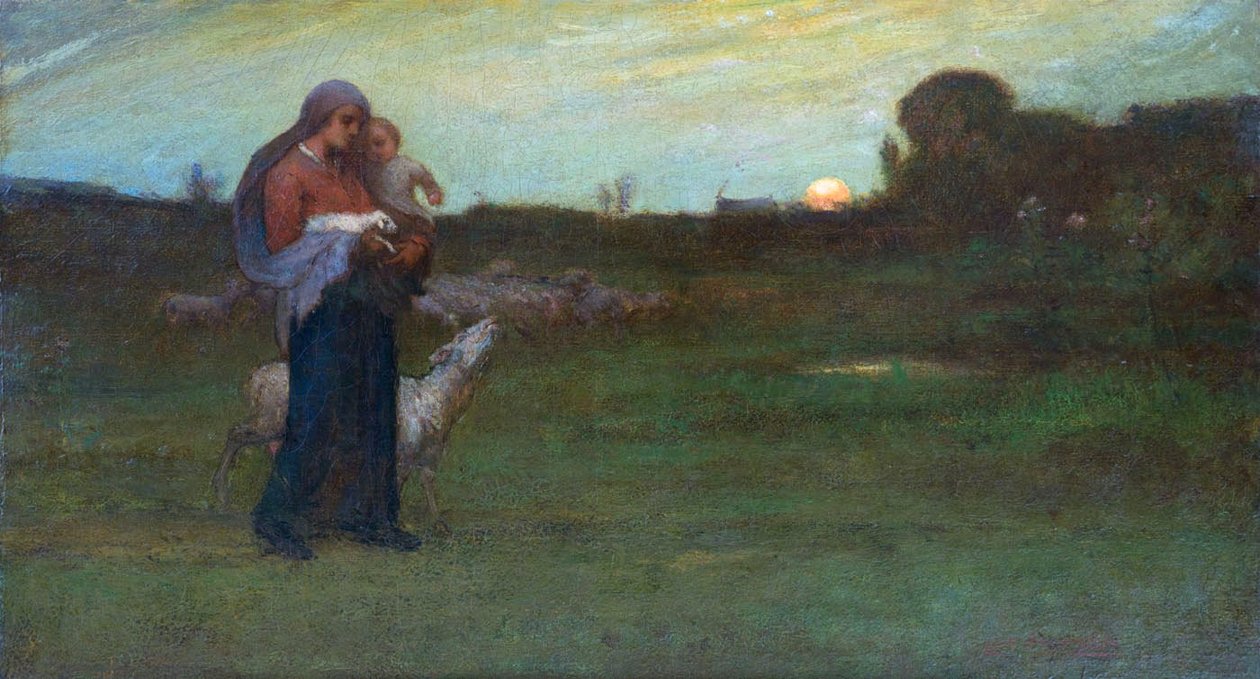 Madonna e cordeiro de Elliot Daingerfield