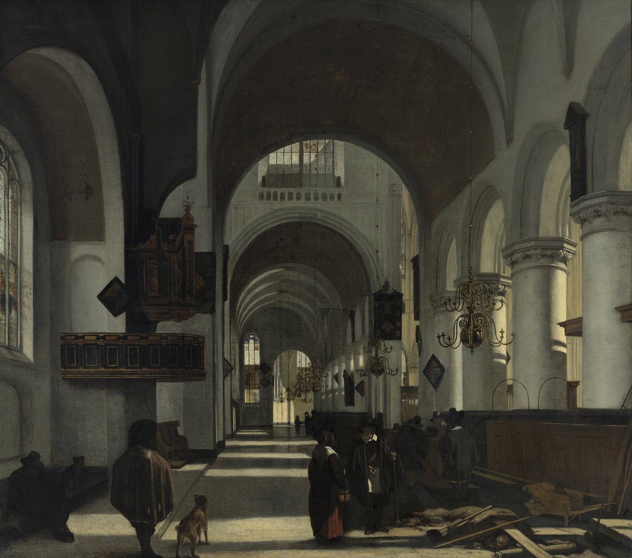 Interior de uma igreja de Emanuel de Witte