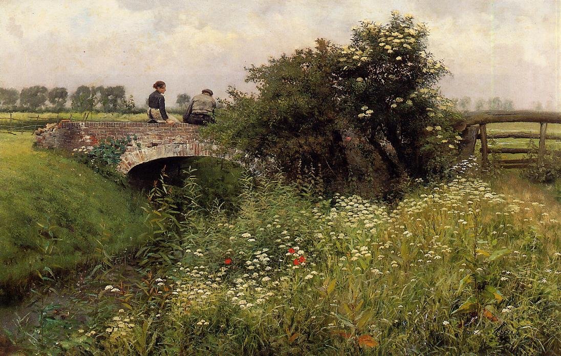 Uma reunião na ponte de Emile Claus