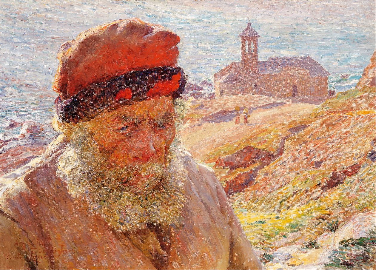 Ampelio, velho pescador de Bordighera de Emile Claus