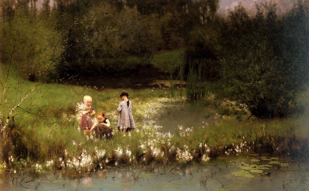 Colhendo Flores de Emile Claus