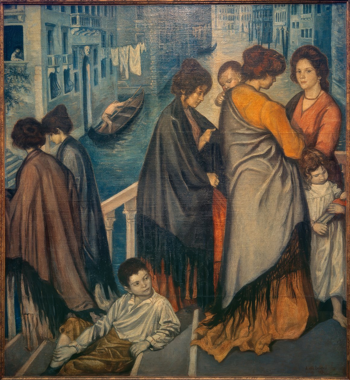 Em uma ponte em Veneza de Emile Bernard