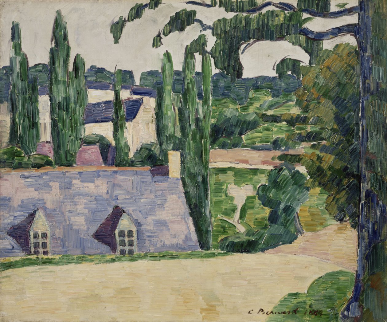 Paisagem em Pont-Aven, 1889 de Emile Bernard
