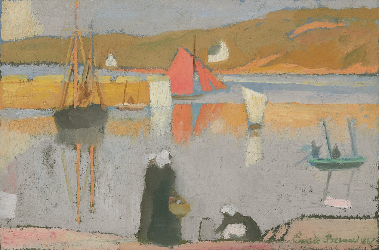 O porto de Saint-Briac, 1887 de Emile Bernard
