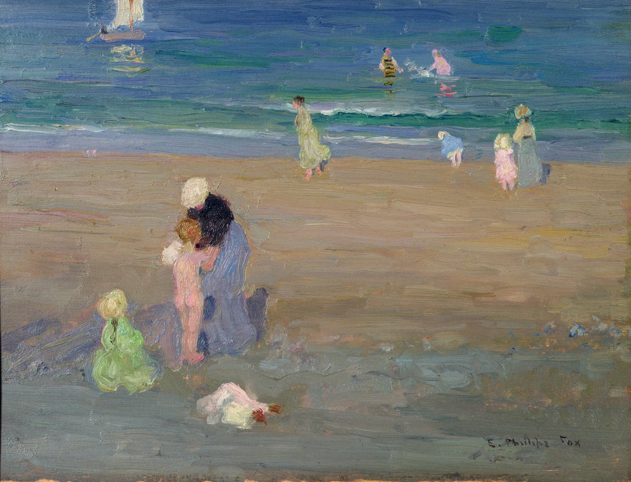A praia, trouville de Emmanuel Phillips Fox