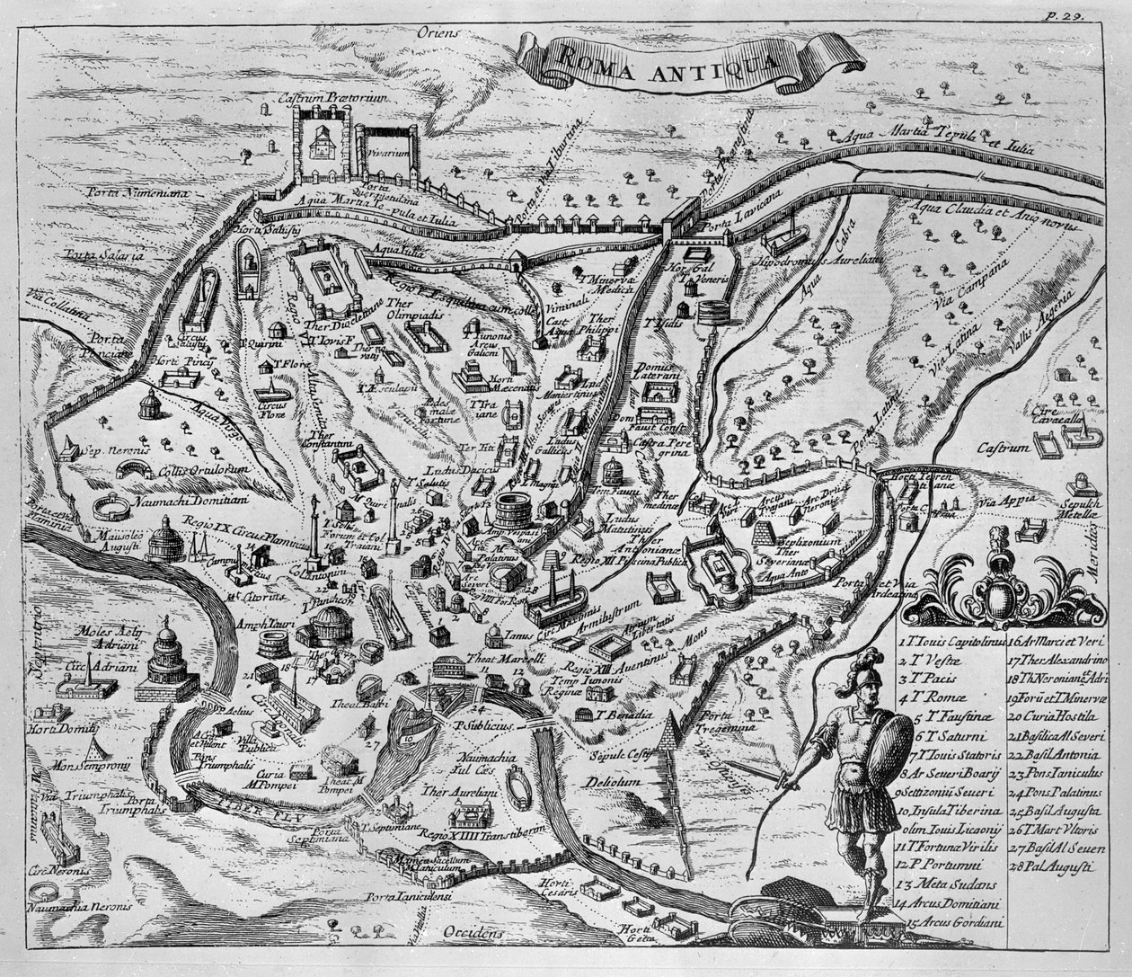 Mapa da Roma Antiga de English School