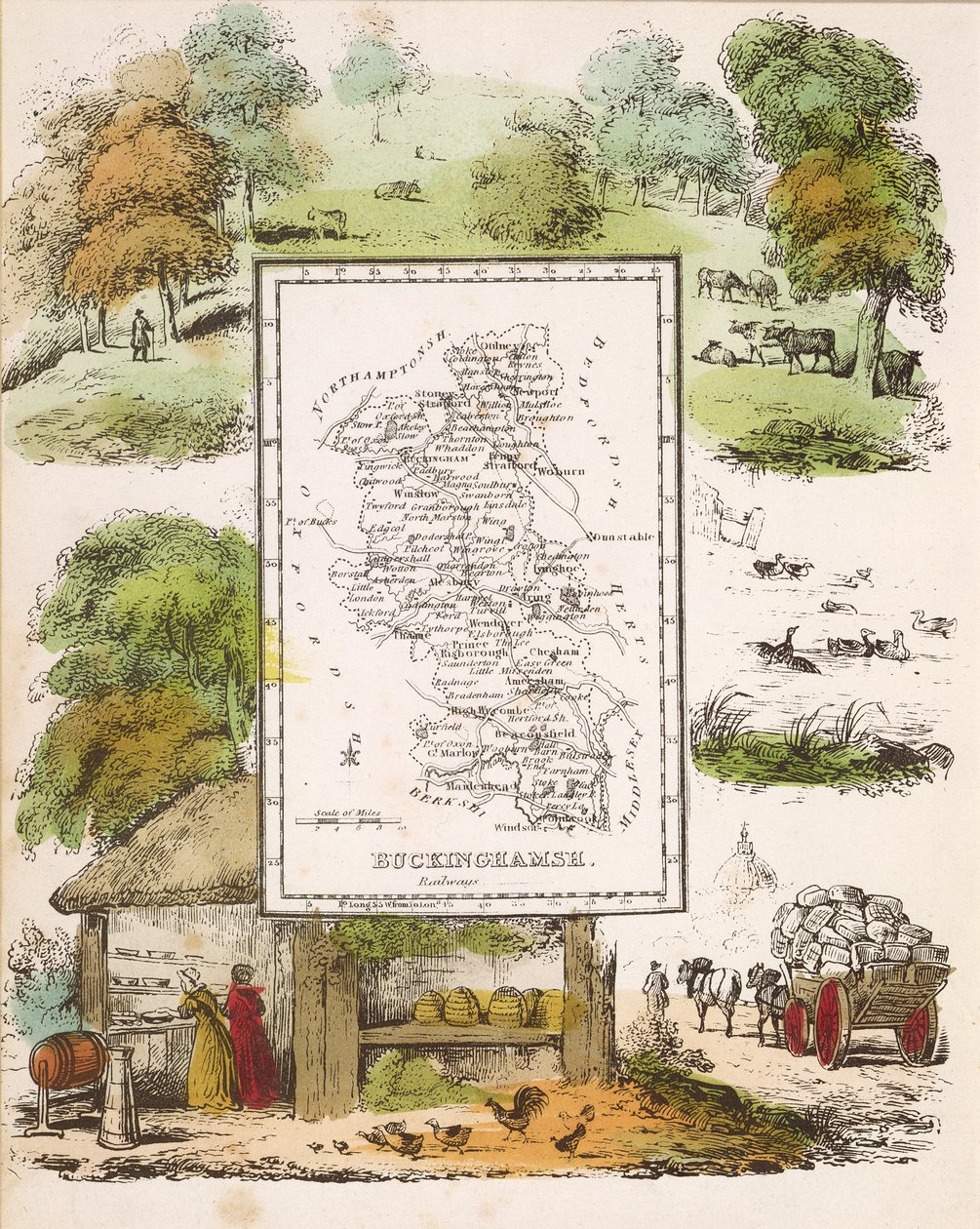 Mapa de Buckinghamshire de English School