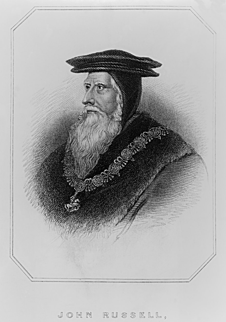 Retrato de John Russell (1485-1555) 1º Conde de Bedford, de &39;British Retratos Lodge&39;, 1823 de English School