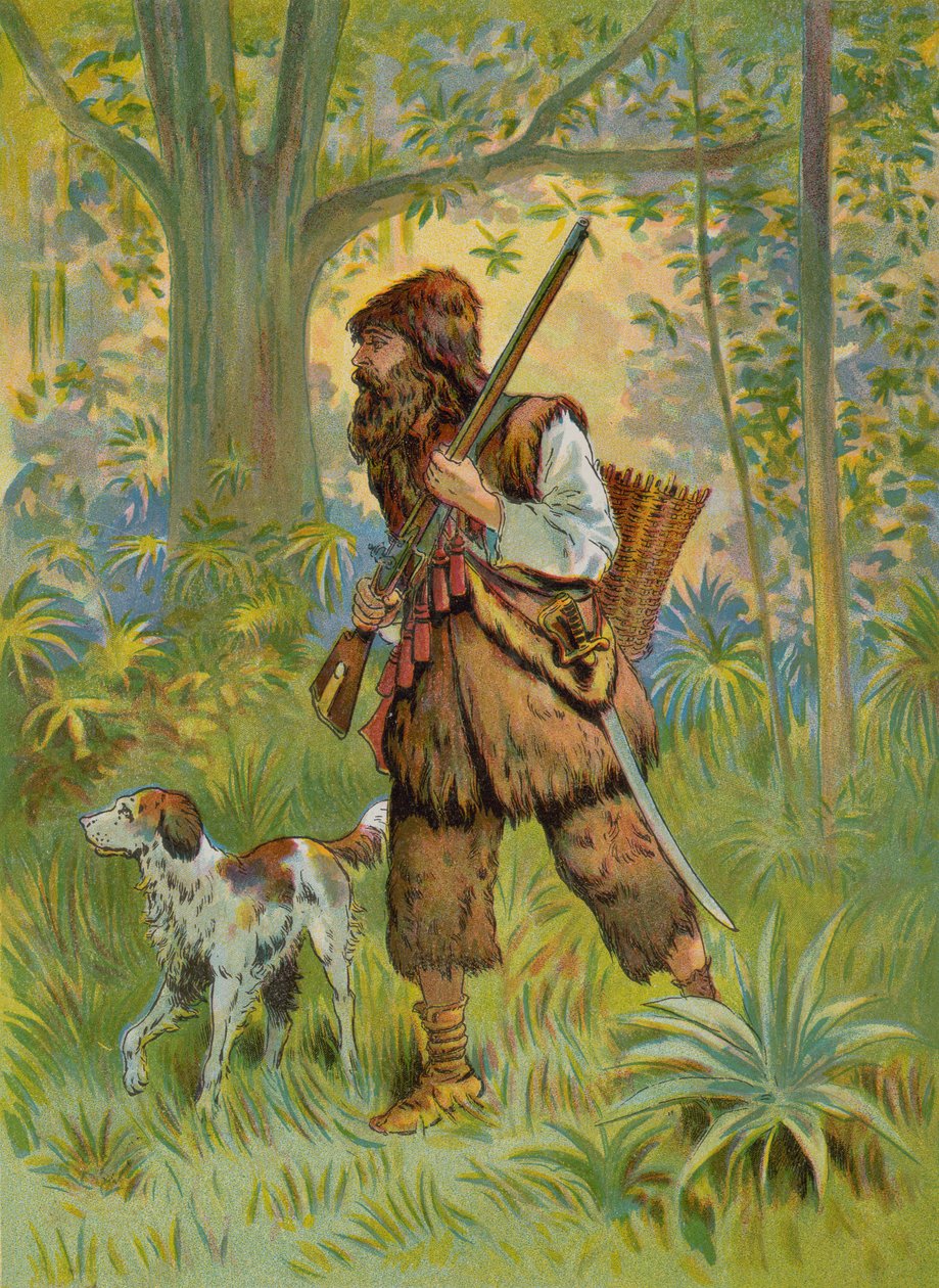 Robinson Crusoe fora caçando de English School