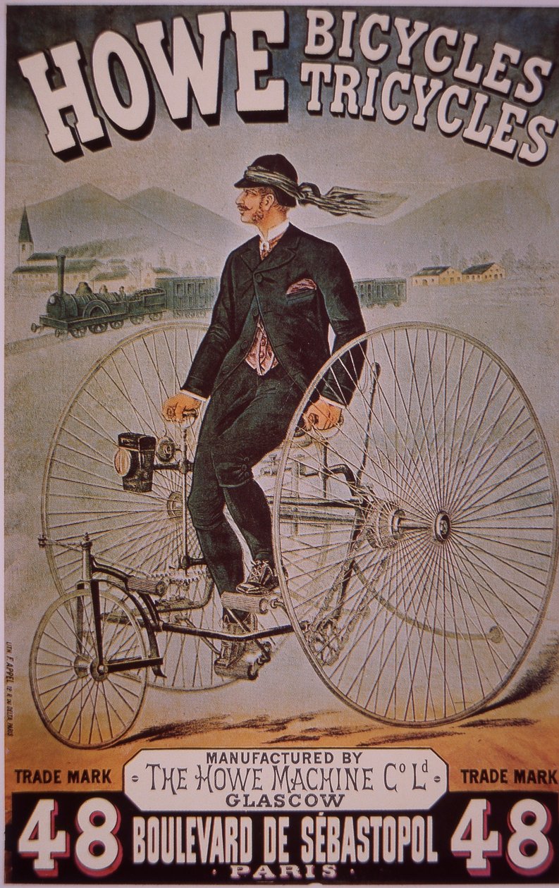 Anúncio para Bicicletas Howe (cor litho) de English School