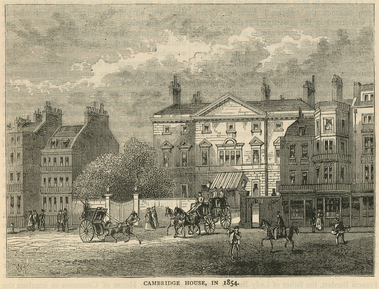 Cambridge House em 1854 de English School