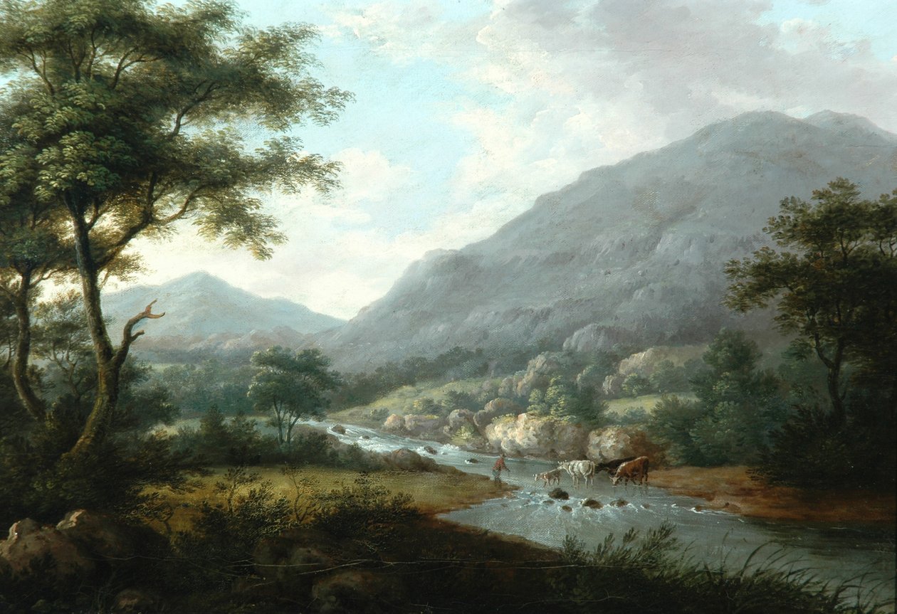Paisagem com gado de English School