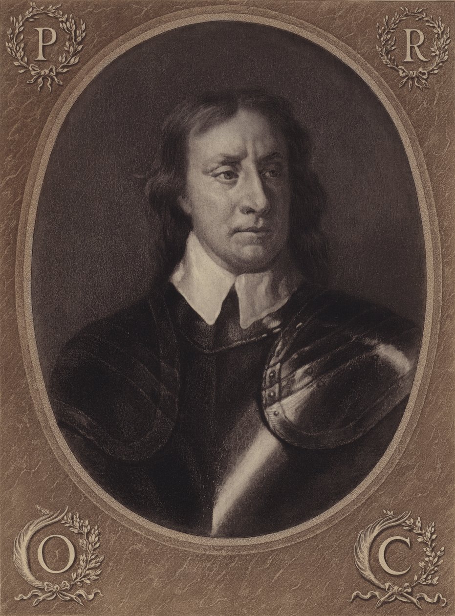 Oliver Cromwell (litografia) de English School