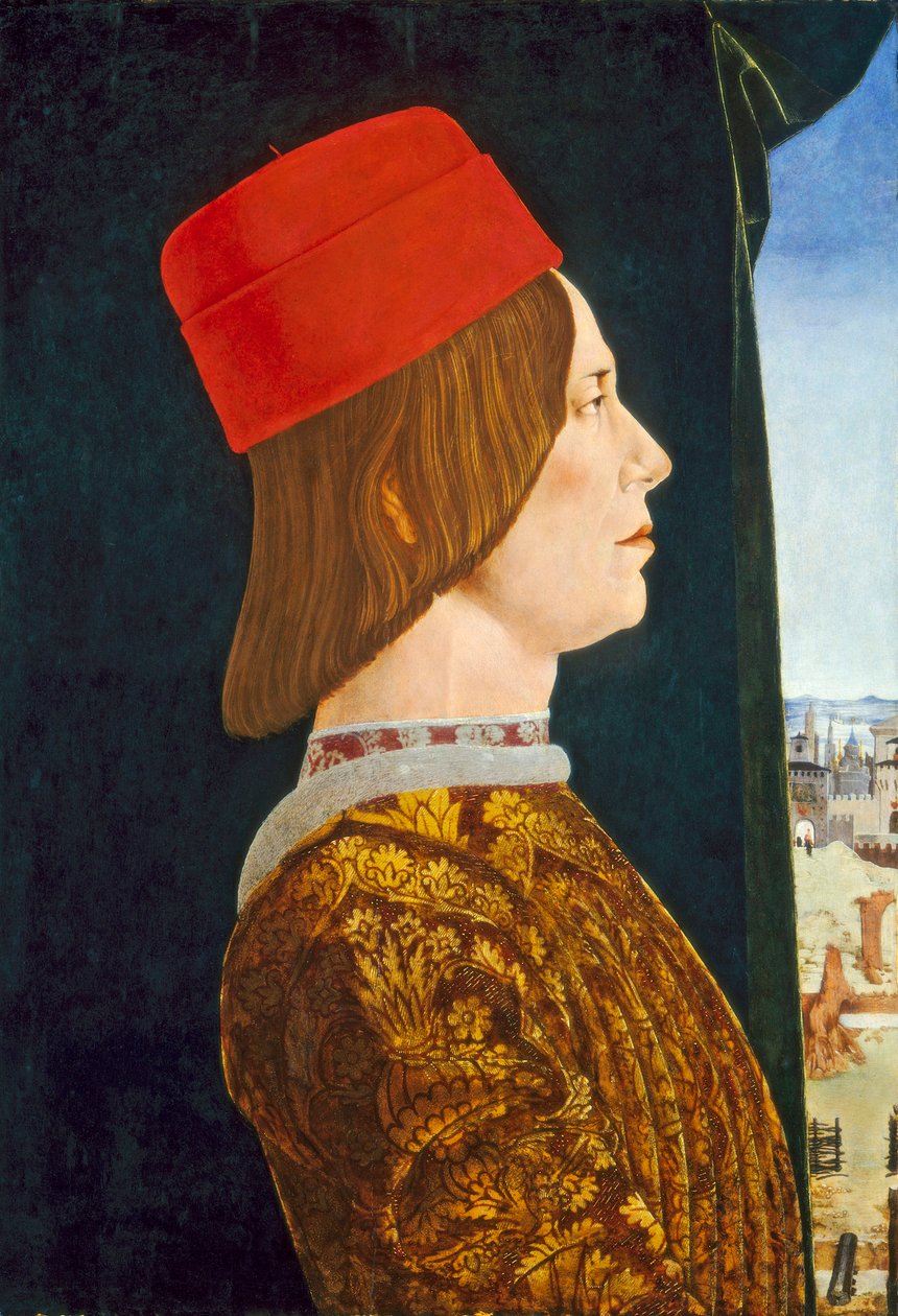 Giovanni II Bentivoglio, c. 1474-77 (tempera no painel) de Ercole de Roberti