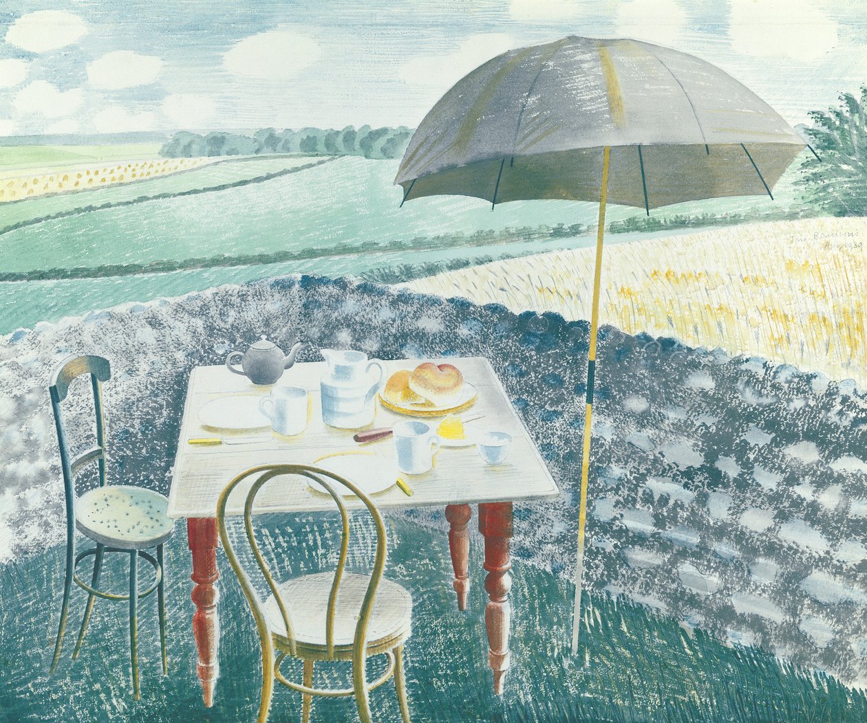 Chá em Furlongs de Eric Ravilious