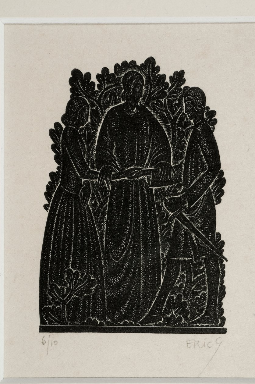 O Casamento (xilogravura) de Eric Gill